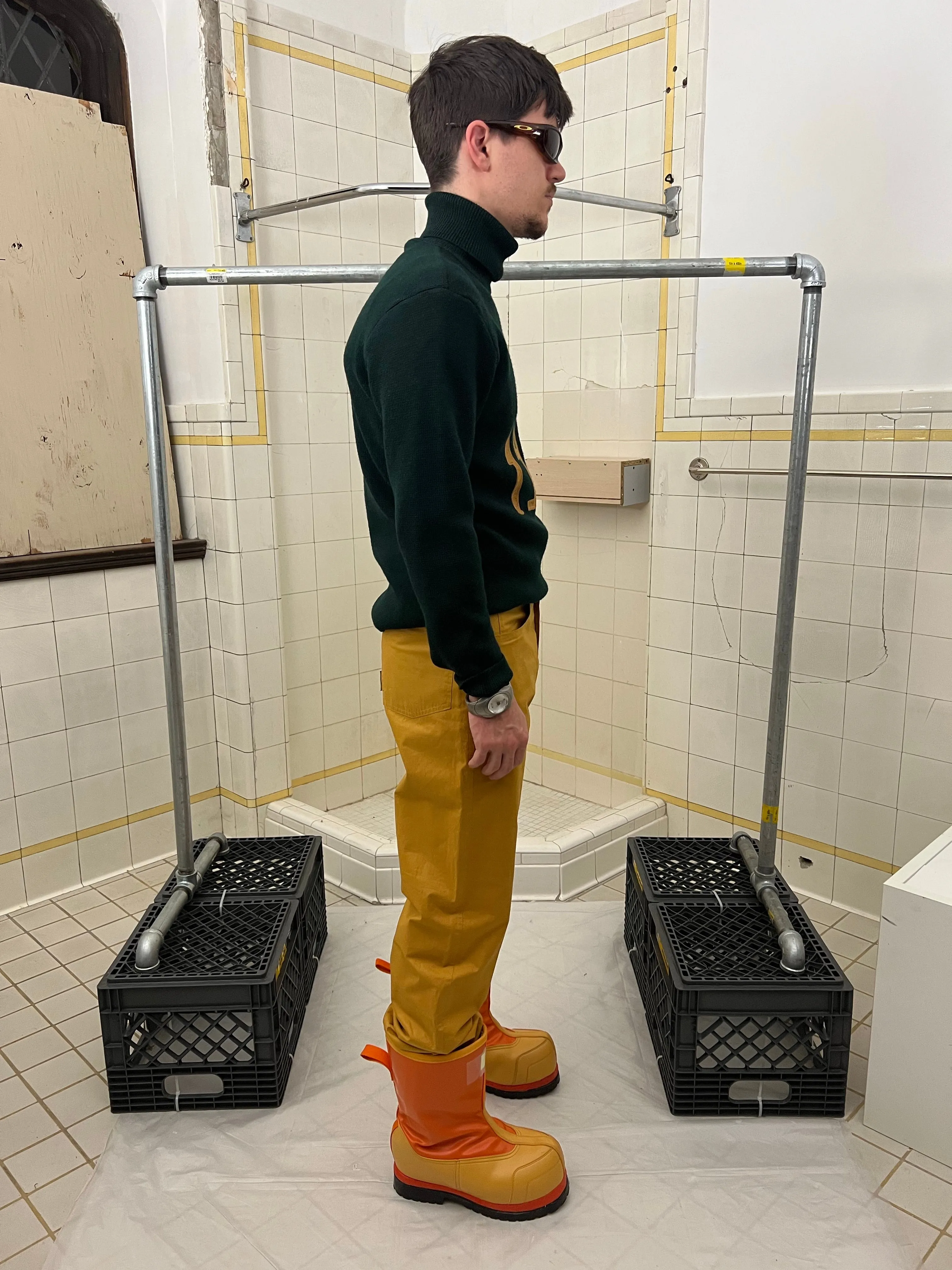 1980s Armani Yellow Ski Pants - Size M