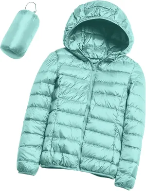 COTECRAM Women 2023 Trendy Puffer Jacket Hooded Warm Lightweight Zip Up Packable Quilted Coat Outerwear Casual Winter Clothes