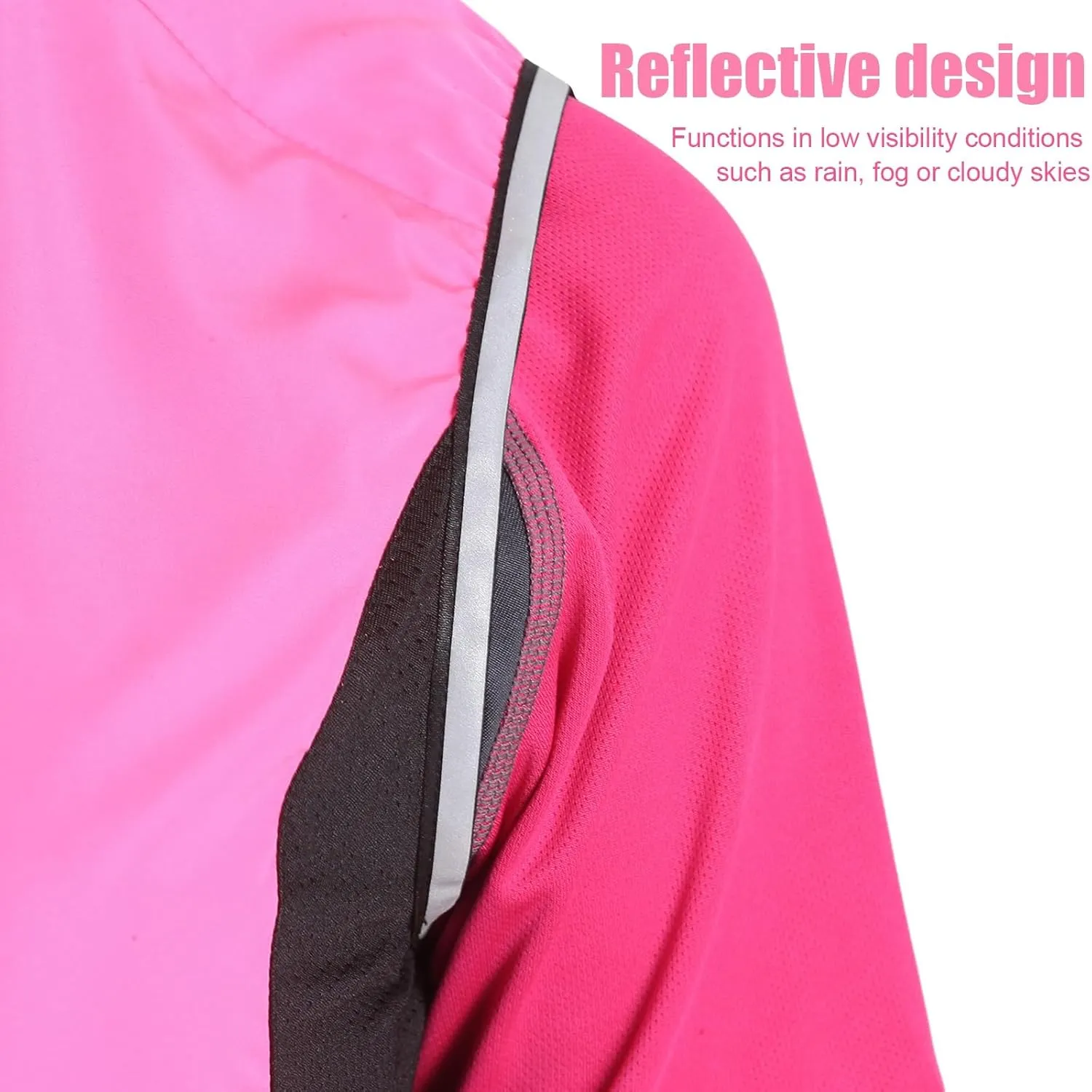 Gilet Sleeveless Cycling Jacket Womens，Breathable and Reflective Packable Jacket Cycling Hiking Sports