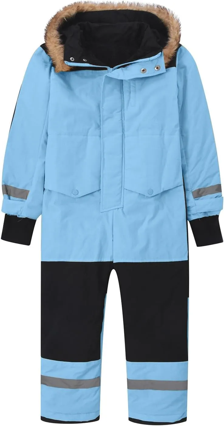 Kids One Piece Snowsuit Girls Boys Ski Snowboard Jumpsuits Winter Thicken Warm Waterproof Windproof Thermal Jackets