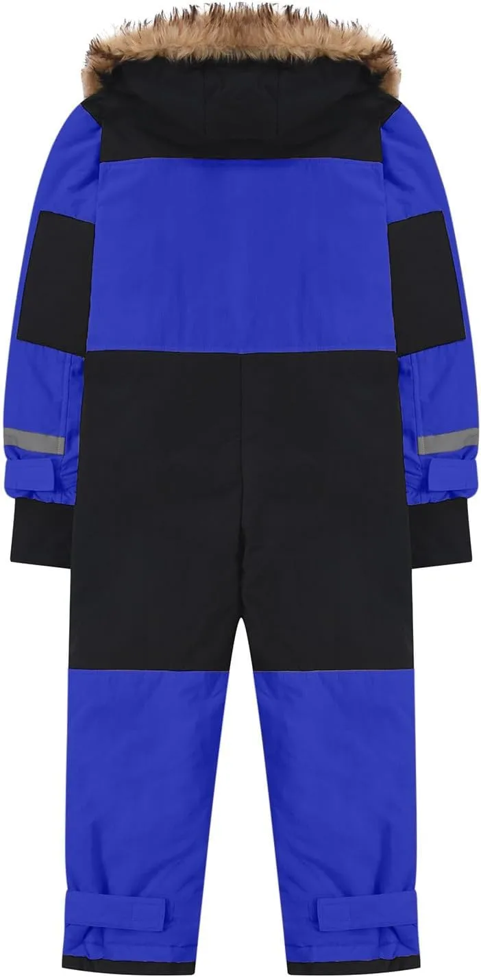 Kids One Piece Snowsuit Girls Boys Ski Snowboard Jumpsuits Winter Thicken Warm Waterproof Windproof Thermal Jackets