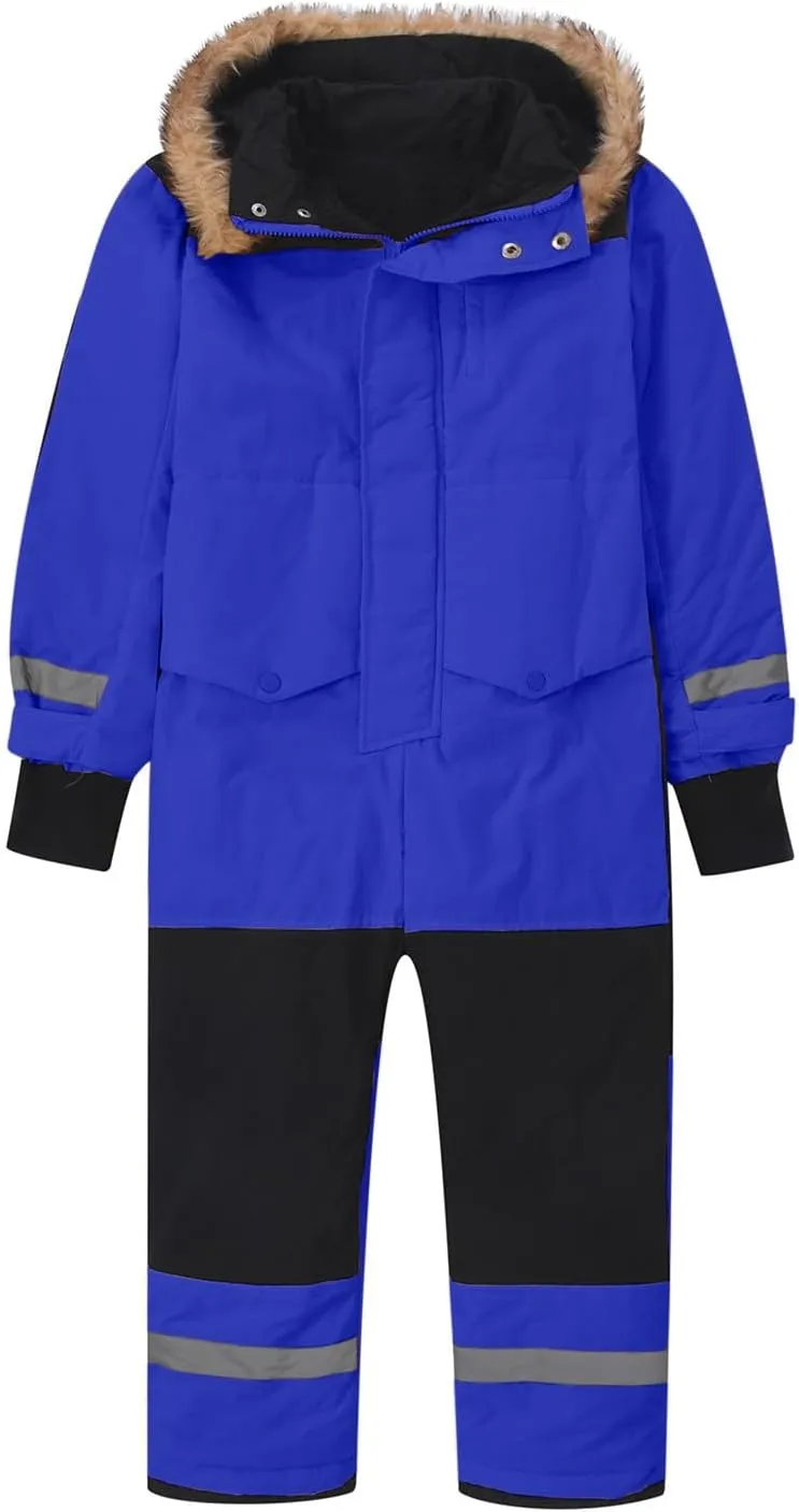 Kids One Piece Snowsuit Girls Boys Ski Snowboard Jumpsuits Winter Thicken Warm Waterproof Windproof Thermal Jackets