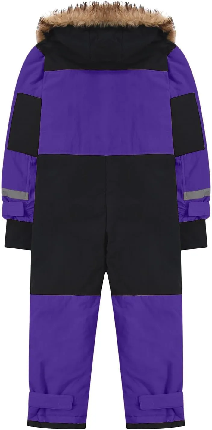 Kids One Piece Snowsuit Girls Boys Ski Snowboard Jumpsuits Winter Thicken Warm Waterproof Windproof Thermal Jackets