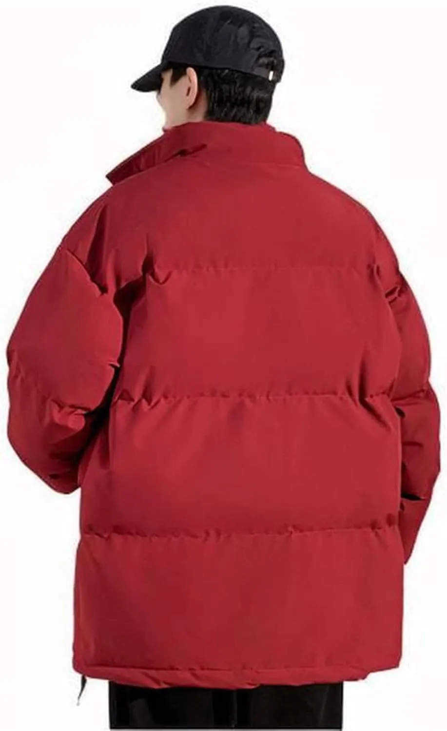 Men Puffer Jacket Plus Size Winter Warm Down Coat Waterproof Windproof Insulated Jacket Quilted Outerwear with Pocket