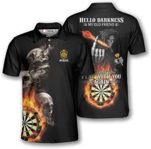 PRIMESTY Personalized Darts Shirts for Men, Custom Dart Jerseys for Teams, Darts Polo Shirts, Size S-5XL