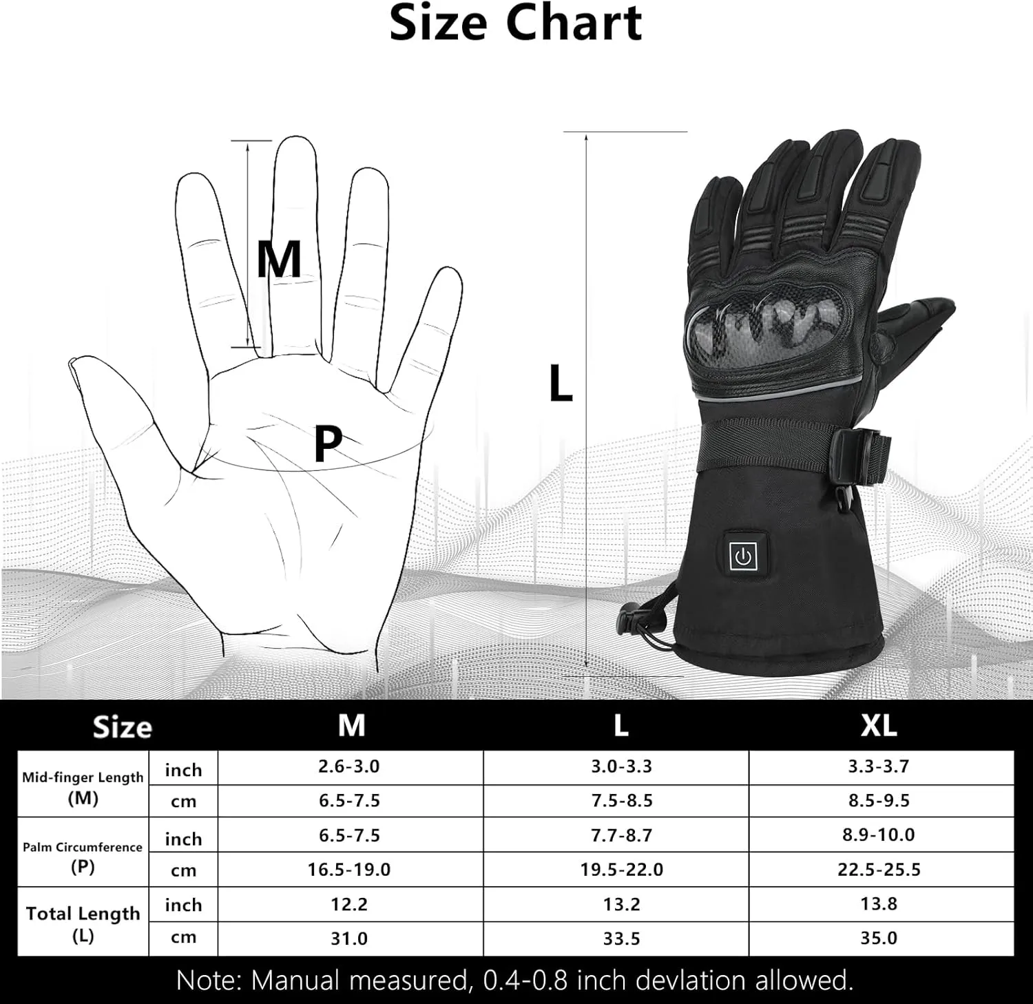 Rechargeable Electric Heated Gloves 5V 6000mAh - Men's & Women's Heated Cycling & Snow Sports Gloves