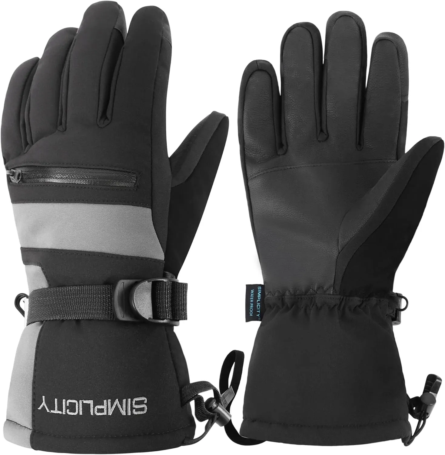 Simplicity Men Ski Gloves - Snowboard Snow Warm Winter Men Gloves