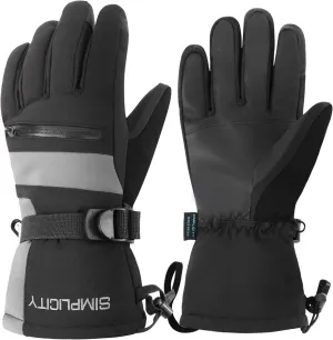 Simplicity Men Ski Gloves - Snowboard Snow Warm Winter Men Gloves