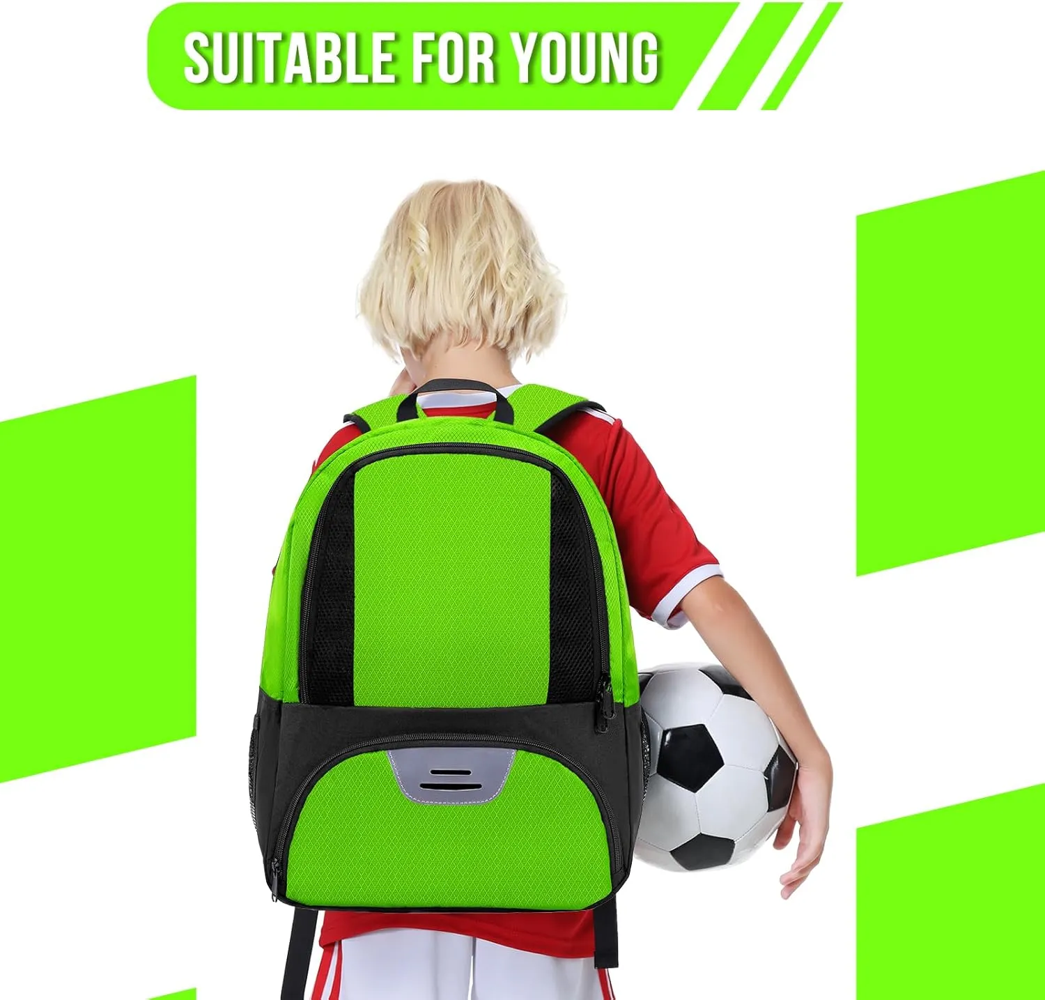 Soccer Bag,Youth Soccer Backpack, Football Volleyball Basketball Backpack fo,Sport Equipment Bags with Shoe compartment