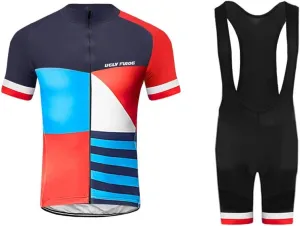 UGLY FROG Pro Team Summer Men's Cycling Jersey Set Bib Shorts with 3D Padded Cycling Kits