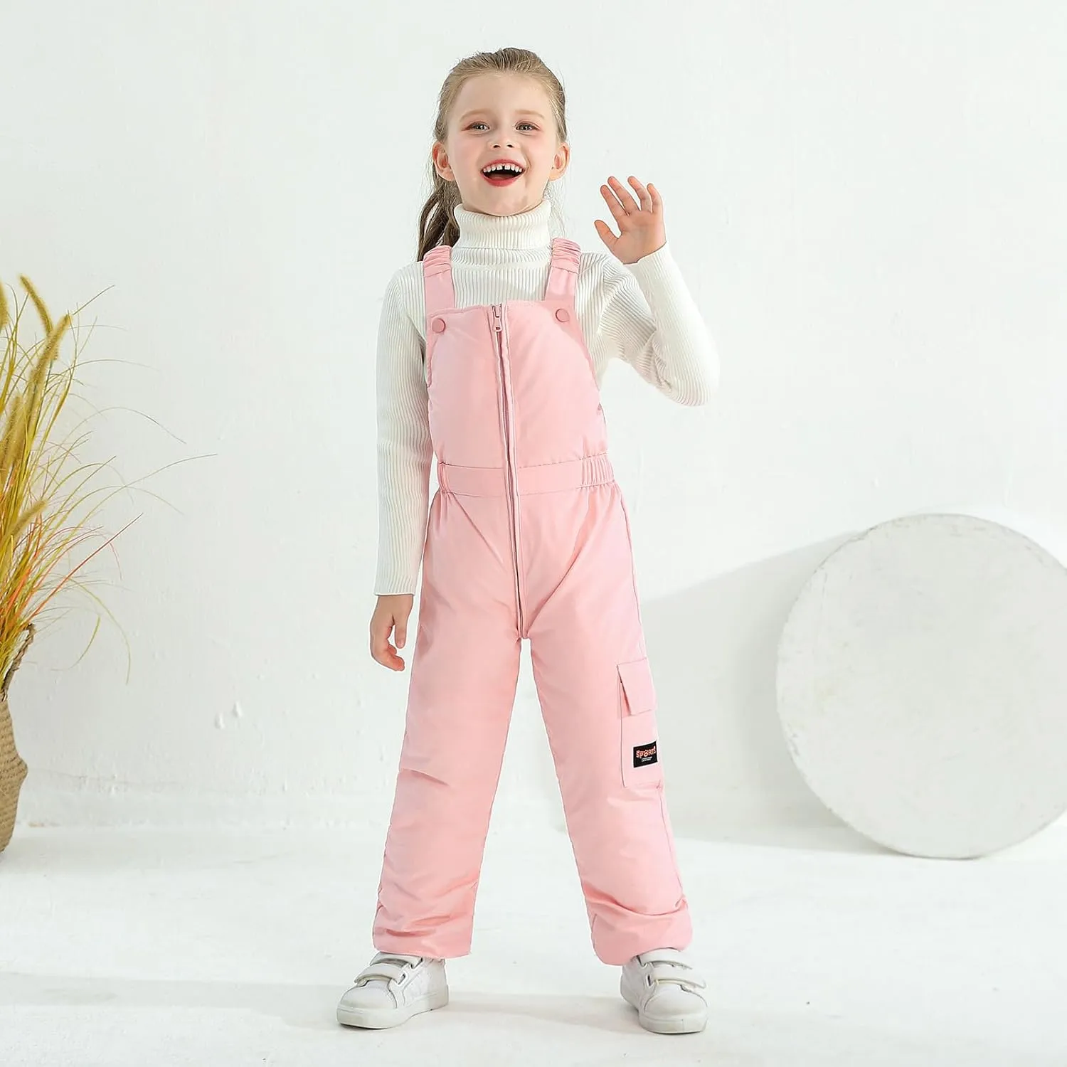 Weixinbuy Toddler Snow Pants Baby Boy Girl Winter Clothes Down Puffer Coat Waterproof Warm Snow Ski Bib Overalls Snowsuit