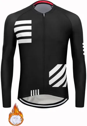 YIBIMOTTO Men's Winter Cycling Jacket Windproof Softshell Thermal Fleece Breathable Bike Jersey for Outdoors