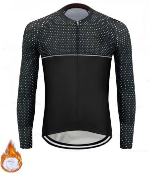 YIBIMOTTO Men's Winter Cycling Jacket Windproof Softshell Thermal Fleece Breathable Bike Jersey for Outdoors